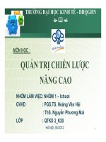 Tiểu luận quản trị chiến lược nâng cao