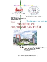 đề tài tìm hiểu về giá thành sản phẩm