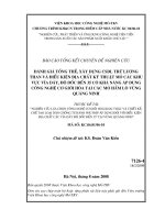 công nghệ cơ giới hoá khai thác và thiết kế, chế tạo loại dân chống tự hành phù hợp với điều kiện địa chất các vỉa dày độ dốc đến 35 độ tại vùng quảng ninh
