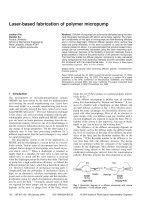 laser based fabrication of polymer micropump