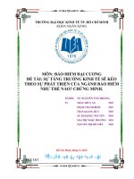 bảo hiểm đại cương đề tài sự tăng trưởng kinh tế sẽ kéo theo sự phát triển của ngành bảo hiểm như thế nào chứng minh