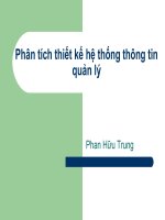 Phân tích thiết kế hệ thống thông tin quản lý