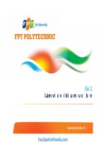 bài 2 làm việc với biểu mẫu cơ bản
