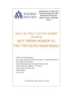 Đề tài quy trình nghiệp vụ thư tín dụng nhập khẩu