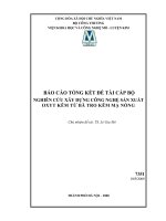Nghiên cứu xây dựng công nghệ sản xuất oxy kẽm (zno) từ bã tro và kẽm mạ nóng
