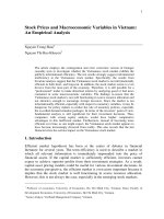 Stock prices and macroeconomic variables in vietnam