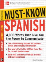 must-know spanish 4000 words