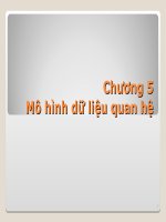 Chương 5 Mô hình dữ liệu quan hệ