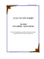 đề tài giải pháp nâng cao hiệu huy động vốn tại ngân hàng ngân hàng nông nghiệp và phát triển nông thôn như xuân
