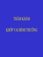 Bài giảng thăm khám khớp vai bình thường