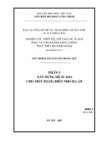 Nghiên cứu, thiết kế, chế tạo các SCADA phục cho ngành năng lượng thay thế cho nhập ngoại  phần 3  xây dựng một hệ SCADA cho một mạng điện nhỏ hạ áp