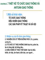 Giao thông đô thị  CHUONG 5 :THIẾT KẾ TỔ CHỨC GIAO THÔNG VÀ ANTOÀN GIAO THÔNG