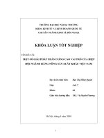 Một số giải pháp nhằm nâng cao vai trò của hiệp hội ngành hàng nông sản xuất khẩu Việt Nam