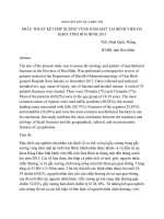 NHẬN XÉT KẾT QUẢ ĐIỀU TRỊ PHẪU THUẬT KẾT HỢP XƯƠNG VÙNG HÀM MẶT TẠI BỆNH VIỆN ĐA KHOA TỈNH HÒA BÌNH 2013