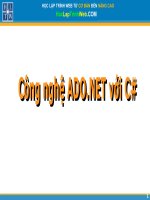 công nghệ ado.net cới c# - kiểm soát và giảm thiểu xung đột hoạt động xử lý cơ sở dữ liệu