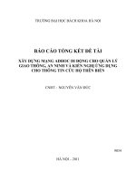 Xây dựng mạng adhoc di động cho quản lý giao thông, an ninh và kiến nghị ứng dụng cho thông tin cứu hộ trên biển