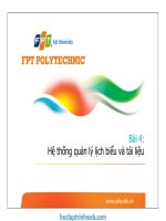 bài 4 hệ thống quản lý lịch biểu và tài liệu