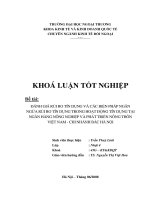 Đánh giá rủi ro tín dụng và các biện pháp ngăn ngừa rủi ro tín dụng trong hoạt động tín dụng tại ngân hàng nông nghiệp và phát triển nông thôn việt nam   chi nhánh bắc hà nội