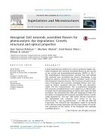 hexagonal zno nanorods assembled flowers for