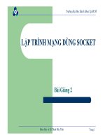 LẬP TRÌNH MẠNG DÙNG SOCKET