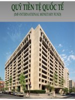 báo cáo môn học tài chính quốc tế qũy tiền tệ quốc tế