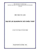 đại số lie quadratic số  chiều thấp