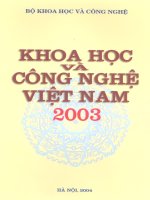 KHOA HỌC VÀ CÔNG NGHỆ VIỆT NAM NĂM 2003