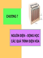 NGUỒN ĐIỆN – ĐỘNG HỌC CÁC QUÁ TRÌNH ĐiỆN HÓA