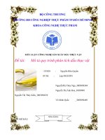tiểu luận dầu thực vật