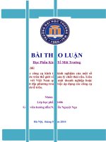 Các văn bản quy định các công cụ kinh tế trong quản lý chất thải rắn liên hệ với một doanh nghệp ở Việt Nam