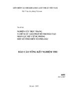 Nghiên cứu thực trạng và đề xuất giải pháp hỗ trợ đào tạo nhân lực hệ y tế dự phòng một số tỉnh miền núi phía bắc