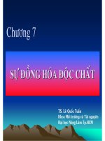 Độc chất học môi trường ( Lê Quốc Tuấn) - Chương 7