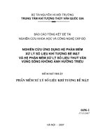 Nghiên cứu ứng dụng hệ phần mềm xử lý số liệu khí tượng bề mặt và hệ phần mềm xử lý số liệu thuỷ văn vùng sông không ảnh hưởng triều hồ sơ kỹ thuật phần mềm xử lý số liệu khí tượng bề mặt