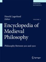encyclopedia of medieval philosophy philosophy between 500 and 1500