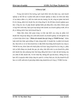 ĐỀ TÀI:  PHÂN TÍCH DOANH THU  TẠI CÔNG TY TNHH SOVINA