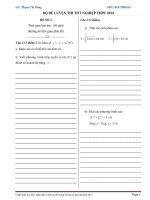 Bộ đề luyện thi tốt nghiệp THPT - bổ túc 2014