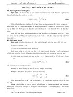 PHÉP BIẾN ĐỔI LAPLACE