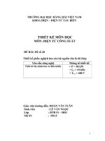 thiết kế phần nghịch lưu của bộ nguồn cho lò tôi thép