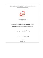 tóm tắt luận văn thạc sỹ kĩ thuật viễn thông nghiên cứu xây dựng giải pháp bảo mật cho mạng thông tin di động 4g-lte