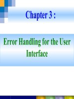 Chapter 3 Error Handling for the User Interface