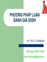 bài giảng phương pháp luận đánh giá sản xuất sạch hơn