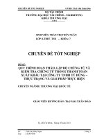 quy trình soạn thảo, lập bộ chứng từ và kiểm tra bộchứng từ trong thanh toán xuất khẩu công ty tnhh tỷ hùng– thực trạng và giải pháp thực hiện