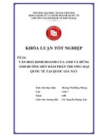 Văn hoá kinh doanh của Anh và những ảnh hưởng đến đàm phán thương mại quốc tế tại quốc gia này