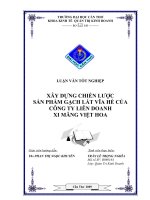 Xây dựng chiến lược sản phẩm gạch lát vĩa hè của công ty liên doanh xi măng Việt hoa