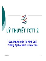 Bài giảng lý thuyết tài chính tiền tệ chương 8   GVC ths nguyễn thị minh quế