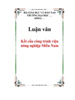 luận văn kết cấu công trình viện nông nghiệp miền nam