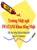slide thuyết trình về trường nhật ngữ iwatani khoa tiếng nhật
