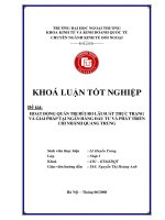 Hoạt động quản trị rủi ro lãi suất thực trạng và giải pháp tại ngân hàng đầu tư và phát triển chi nhánh quang trung