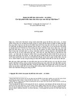 Quan hệ đối tác nhà nước tư nhân: Cơ hội phát triển nào cho khu vực ven đô tại Việt Nam