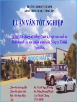 xây dựng hệ thống quản lý việc sản xuất và kinh doanh các sản phẩm nhựa của công ty tnhh ngọc hải